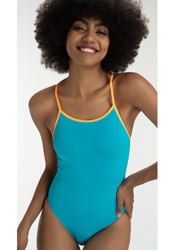 One Piece Open Back Swimwear-Acquagym