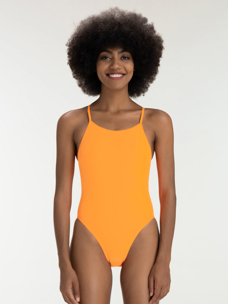 One Piece Open Back Swimwear-Fun Ray