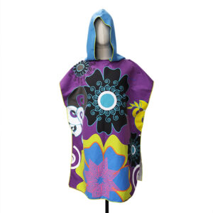 Custom Beach Poncho Towels Flowers